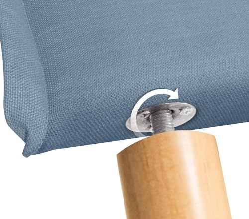 DHOME Testiera in lino naturale con bordo della