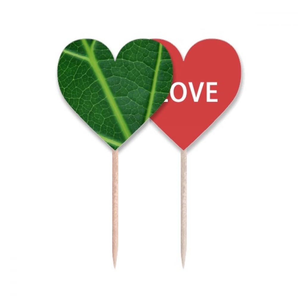 Pic cupcake drapeau cœur vert foncé pour décorer vos buffets de mariage et fêtes