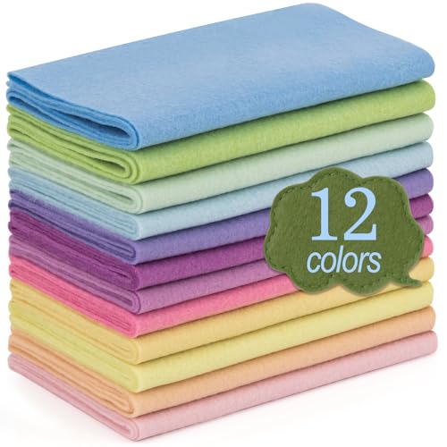 12 Soft Macarone Felt Rolls