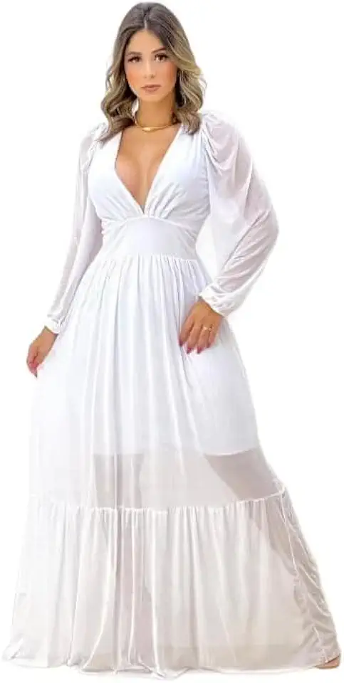 Vestido Longo Para Festa e Casamento
