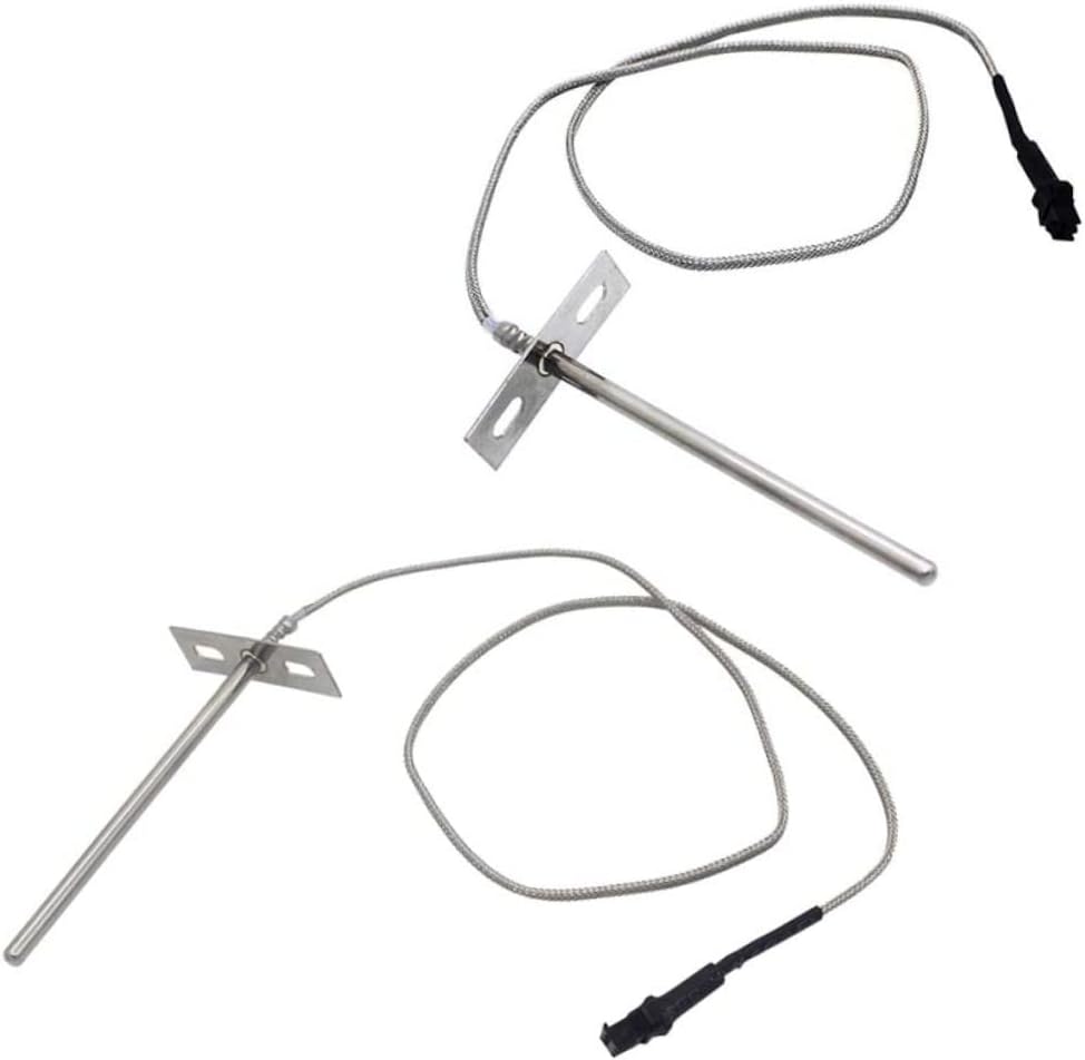 Oven Temperature Probe Sensor, Stainless Steel Silver | Plug-in Interface, ±1°C Accuracy, 30°C to 500° , BBQ and Roast Meat Use
