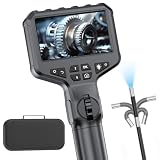 Cámara Endoscópica con Luz,con Pantalla 4,3" y Cámara 1080P, Cámara Endoscopio IP67 Impermeable,6,3mm Semirrígida Impermeable,para Inspección de Motor, Vehículos y Tuberías (Cable 1.5m)