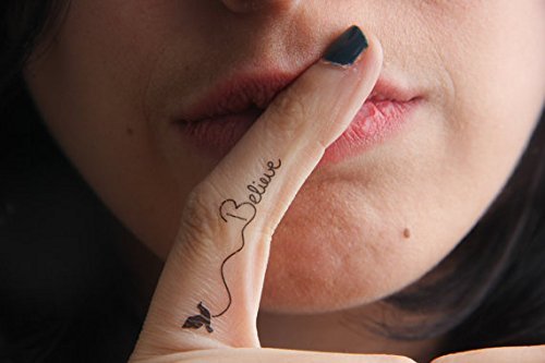 Tattify Believe Bird Temporary Tattoo - Fly (Set of 2) - Other Styles Available - Fashionable Temporary Tattoos