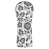 Aesthetic Floral Black Hybrid Head Cover for Men, Golf