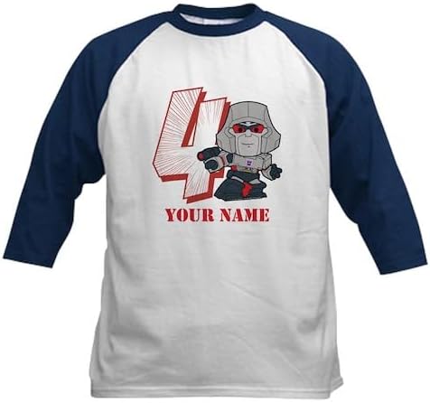 CafePress Custom Personalized Transformers 4 Megatron Perso Kids Cotton Baseball Jersey, 3/4 Raglan Sleeve Shirt