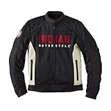 Indian Motorcycle Men's Mesh Lightweight 2 Riding Jacket with Removable Liner, Black - L