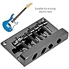 4 Corde Cordiera per Ponte Basso 85mm Parti di Ricambio per Basso per Chitarra Regolazione Altezza Strumento per Piastra per Chitarra con Scatola Elettrica Addensata(nero) #2