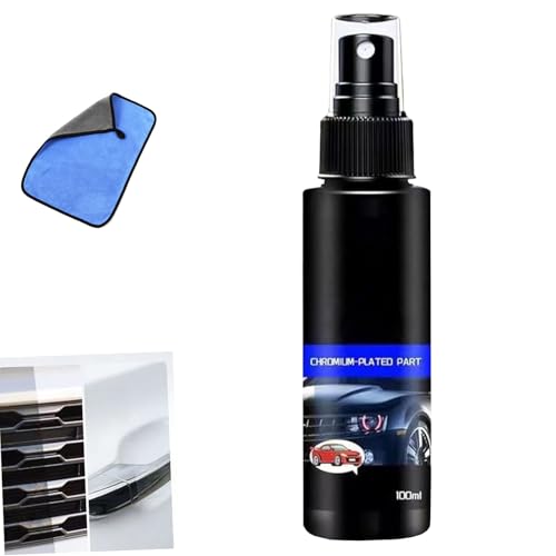 Spray De RéNovation Pour PièCes ChroméEs, DéRouillant Pour MéTaux, Protection De Surface, IngréDients Neutres, Nettoyant Pour Surfaces MéTalliques, Convient à Tous Les Types De Chrome (1, 1 pcs)