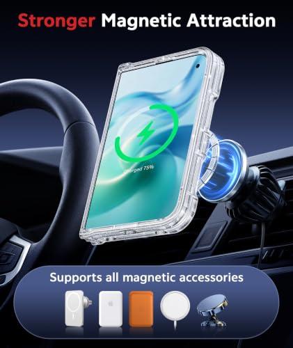 Image of FNTCASE for Phone Ultra Case Compatible with Magsafe Clear Glitter