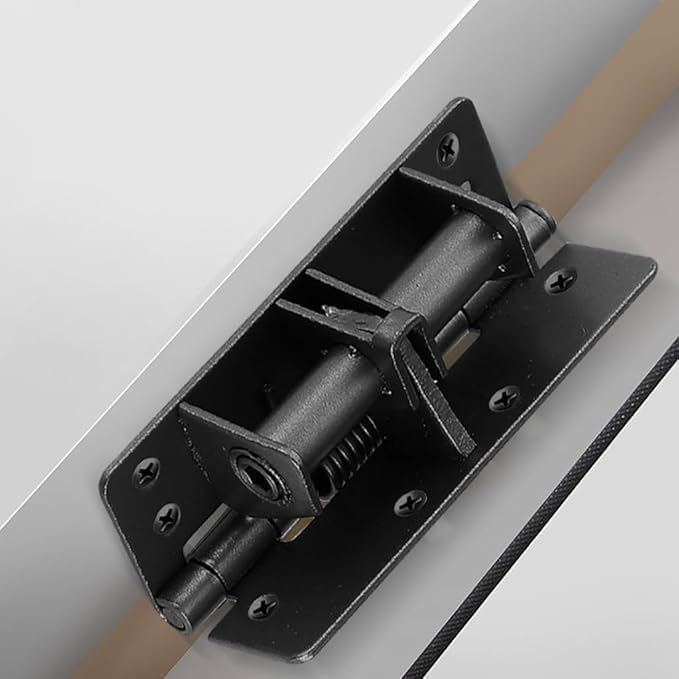 Image of 3-in-1 Automatic Door Hinge Lock - Heavy Duty Self-Closing Door Hinges, Multifunctional Door Closing Hinge with 90 Degrees Positioning Spring (Black)