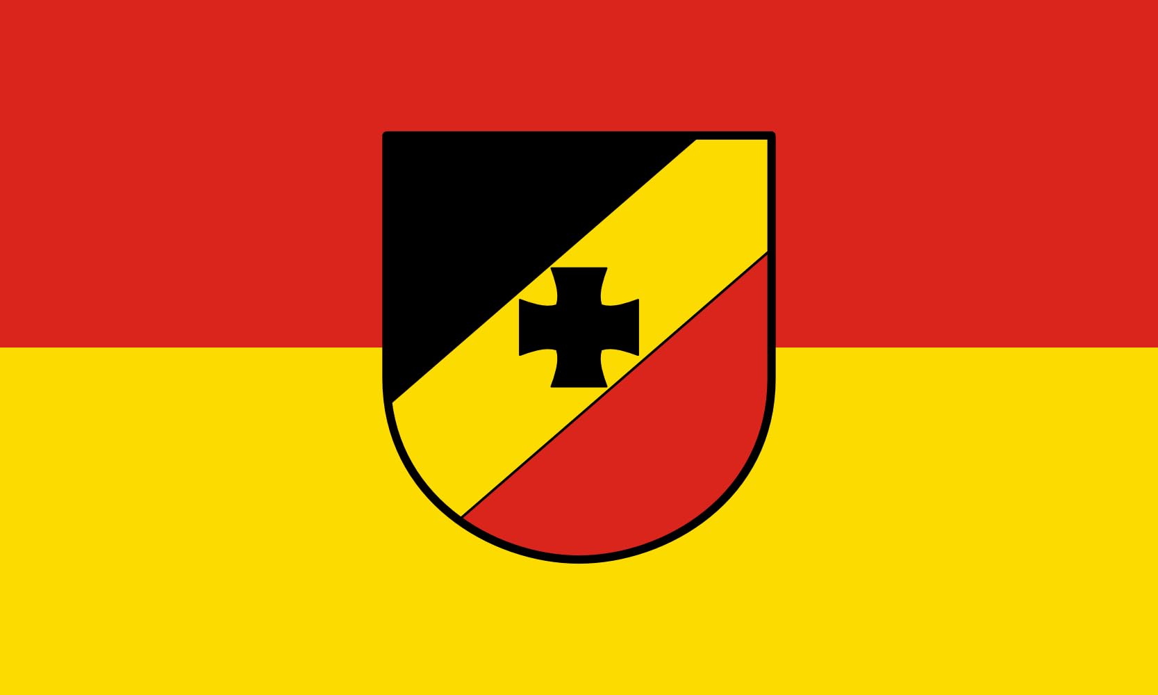 Drapeau Large Denkingen pavillon municipalité allemande Gemeinde pour mât extérieur