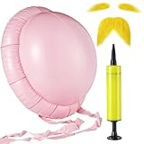 Chicingyou 3 Pcs Halloween Yellow Mustache and Eyebrows Fake Beard Inflatable Belly Filler Cosplay Props for Halloween Costume Party Accessories Men Women