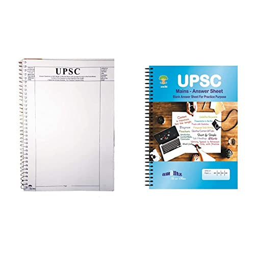 Image of amblitz UPSC Mains Answer Sheet, Blank for Practice (A4-200 page, Pack of 2) UPSC Blank Practice Answer Sheet (A4, 300 pages)
