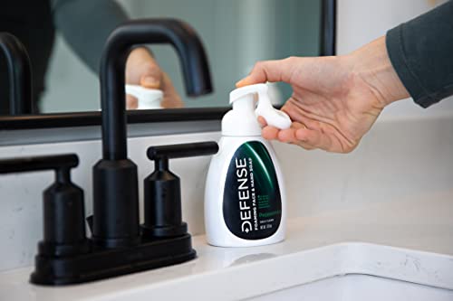Defense Liquid Foaming Face & Hand Soap, Peppermint 7.5 Fl Oz With Tea Tree, Eucaluptus, Jojoba, Aloe Vera, Olive & Coconut Oils #TOP2
