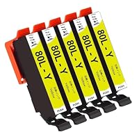 Amazon.co.jp: ICY80Lイエロー 5本セット互換インクカートリッジ icy80