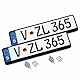 VZL Kennzeichenhalter für Autos | Nummernschildhalterung Auto | 2X Kennzeichenhalterung | Nummernschildhalter | Alternative zu Kennzeichenhalter Rahmenlos (Kennzeichenhalter mit Befestigungskit)