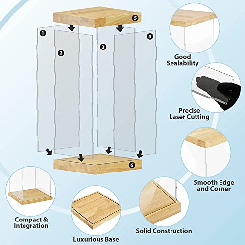 Benchpro Clear Acrylic Display Case For Trophy, Collectibles, Assemble Cube Display Box Stand Dust Proof Protection Showcase For Action Figures Toys. #TOP3