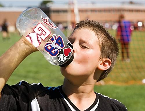 JOICEE 50pcs Baseball Stickers，Waterproof Vinyl Baseball Tattoos for Kids Teens Boys Adults, Sports Decals for Snowboard Laptop Water Bottles Hydro Flasks Phone Guitar Skateboard Computer — view 8