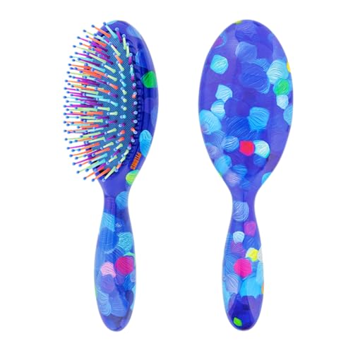 Cepillo de pelo grande Ladypop rutina de mañana rápida Blue Palette para desenredar en el baño
