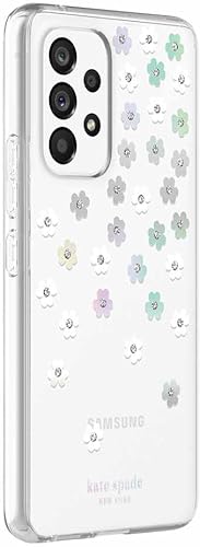 Miniatura 4 de Kate Spade - Carcasa rígida para Galaxy A53 5G, diseño de flores dispersas iridiscentes