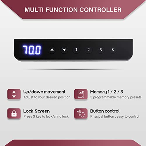 Standing Desk Converter Electric Height Adjustable Computer Desk 55 Inches Home Office Gaming Desk Writing Computer Workstation Pc Simple Sit-Stand Large Working Area Modern Student Study Desk,Pink #TOP3