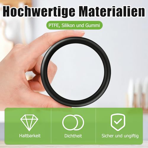 Ancable 4 Stück Ersatz-Dichtungssatz Kompatibel mit Grünbeck Filter FS 1\, FS 2\ und FSD 1 1/4\ - 2\, 4 O-Ringe Dichtungen (2 große + 2 kleine)