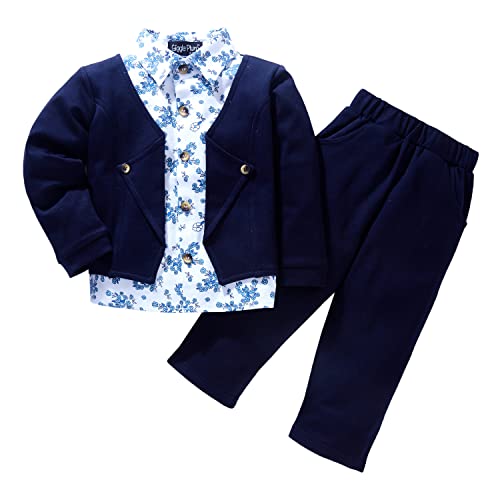 Image of Baby Boys and Girls Cotton Blazer Style Shirt and Pant Set for Newborn, Infants, Toddlers and Child For Party, Events, and Gifting