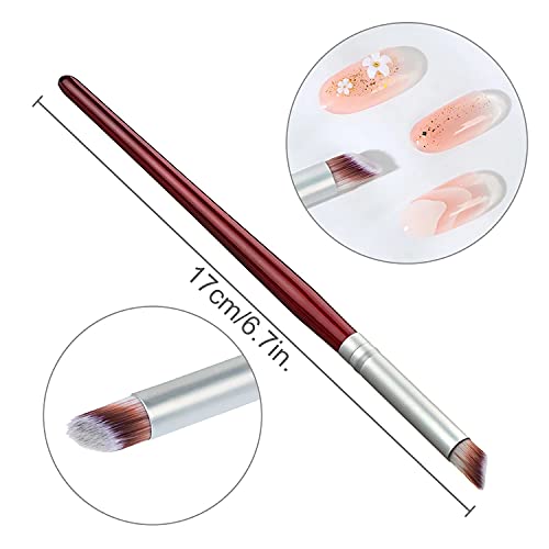 Silpecwee 5Pcs Ombre Nail Brush Acrylic Nail Brush Set Nail Gradient Brushes Double Head Nail Art Sponges Pen Nail Art Tools Manicure Accessories #TOP5