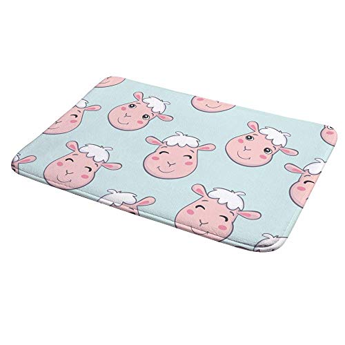 Tapis de bain absorbant en velours corail blanc 91x61 cm