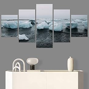 SIGNWIN 5 Panel Canvas Wall Art Modern Art...