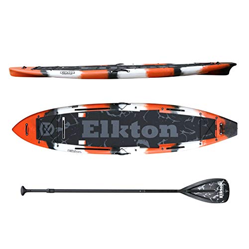 Elkton Outdoors Fishing Paddle Board - IBIS Pro 12 ft Hybrid Angler SUP