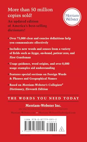 The Merriam-Webster Dictionary - America's Best-Selling Dictionary - Mass Market Paperback