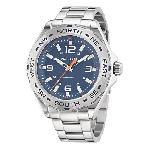 Image of Nautica Clearwater Beach Men Blue Round Dial Analog Watch - NAPCWS302