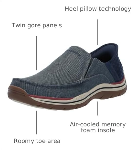 Image of Skechers Men's USA Expected - Cayson Moc Toe Canvas Slip-Ins