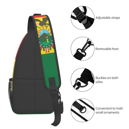 Bolso cruzado tipo mochila sling negro para hombro miniatura 5