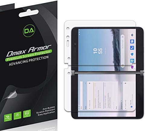 (3 Pack) Dmax Armor for Microsoft Surface Duo Screen Protector, (3 Left Screen and 3 Right Screen), Anti Bubble High Definition Clear Shield