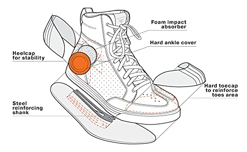 Shima Blake Motorcycle Shoes For Men - Leather, Breathable, Reinforced Street Riding Shoes With Side Zipper, Ankle Support, Anti-Slip Sole, Gear Pad (Brown, 12) #TOP3