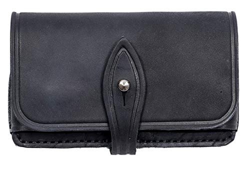VlaMiTex J26 Cartouchière en Cuir véritable, Cal. 12, Marron / Noir (J26 Noir)