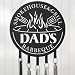 Qmetalart Metal BBQ Sign with Utensil Hangers Smokehouse Wall Art for Outdoor Grill Area Patio Backyard Decor Barbecue Grill Gift for Dad, Grandpa, Papa - Father’s Day Gift