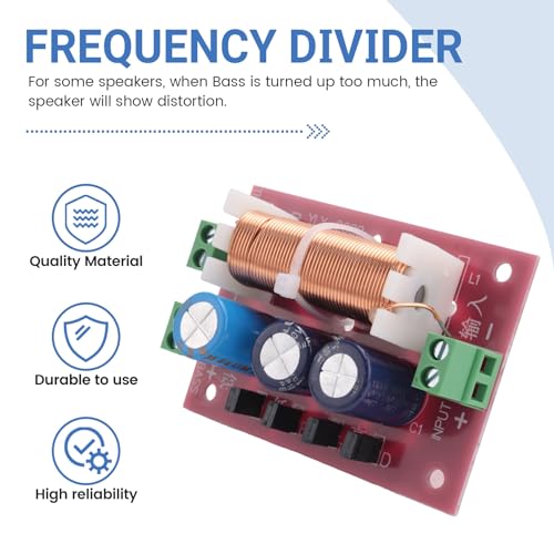Happysnow 400W Lautsprecher Frequenz Weiche 2 Wege Hoch Niedrig 4-16 Ohm Frequenz Teiler für Lautsprecher