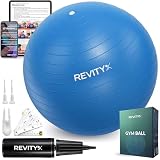 Revity Fitnessbal 65 cm - Grote Pilatesbal voor Oefeningen en Yoga, 250 kg