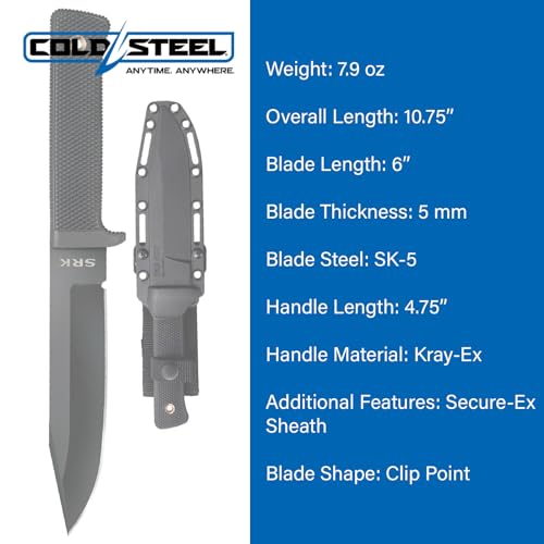 Cold Steel SRK in SK-5 , black , 6" - 49LCK by Cold Steel - Image 8