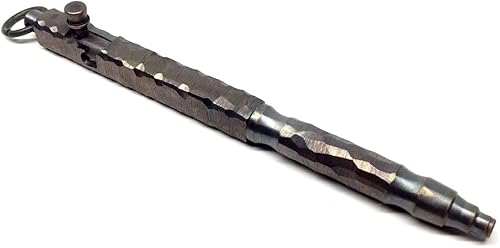 Miniatura 2 de Duffire EDC Bolt Action Pen - Bolígrafo de latón macizo hecho a mano, patrón de piedra táctica de metal para hombres, regalo para herramientas de