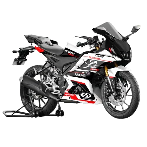 Image of R15 V4 /M Graphic Sticker Kit by Motocross Graphix| Printed on Premium Vinyl with Ultra Gloss Laminate, Waterproof, Precise Precut Sticker, Non-Fading, Pack of 1 for Full Bike