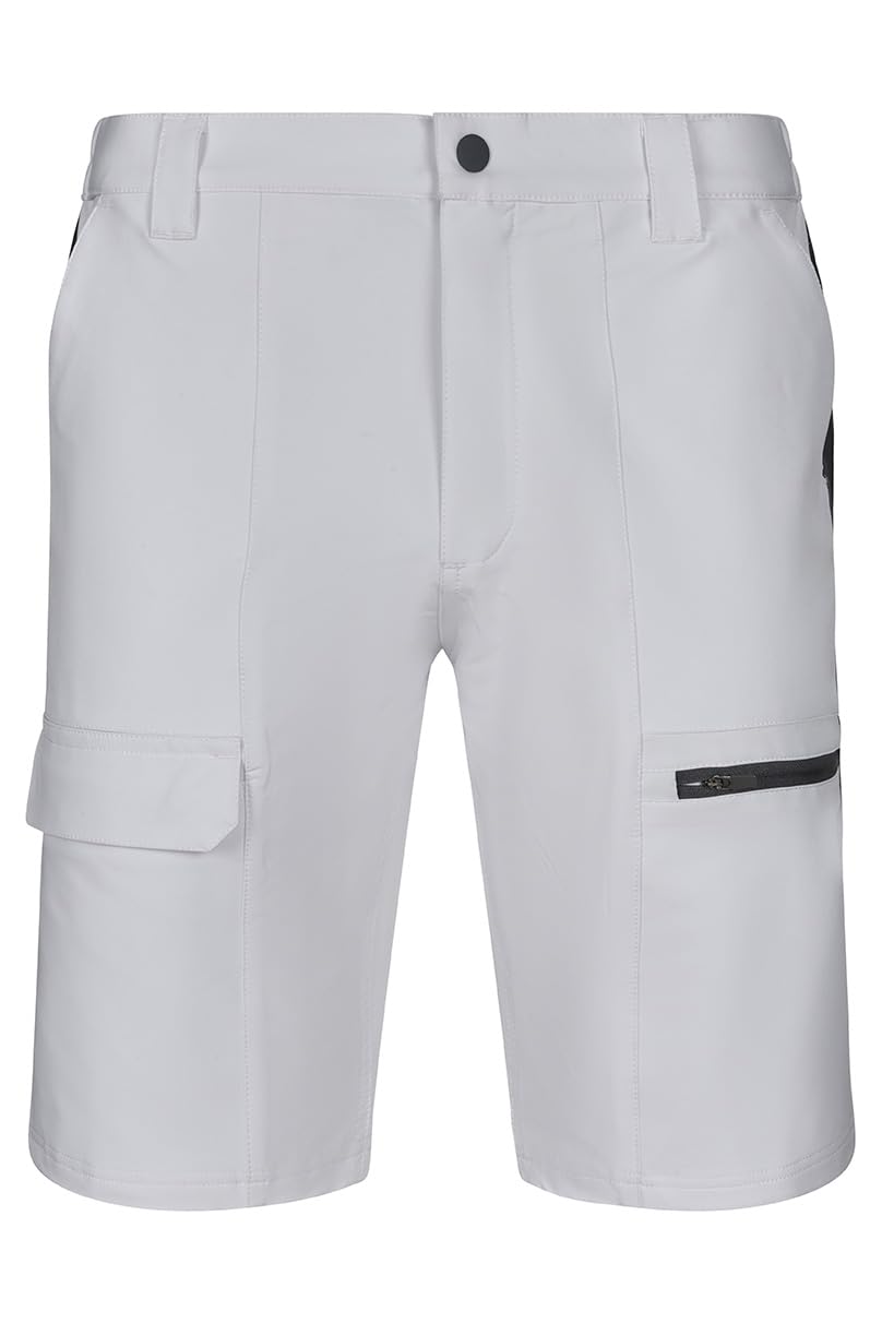 Bermuda trekking stretch VELILLA pour randonnée et marche blanc gris - 6