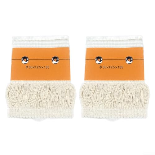 2 stoppini per stufe a petrolio, in fibra di vetro e cotone, per lampade a olio e candele (85 x 2,5 x 185 mm)