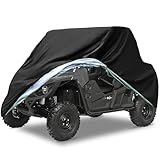 NEVERLAND UTV Covers Heavy Duty - Side by Side Cover Waterproof 300D Outdoor Storage Waterproof Black Compatible with Honda Pioneer Polaris Ranger Protection 114.17'x 59.06'x 74.80'(290x150x190 cm)