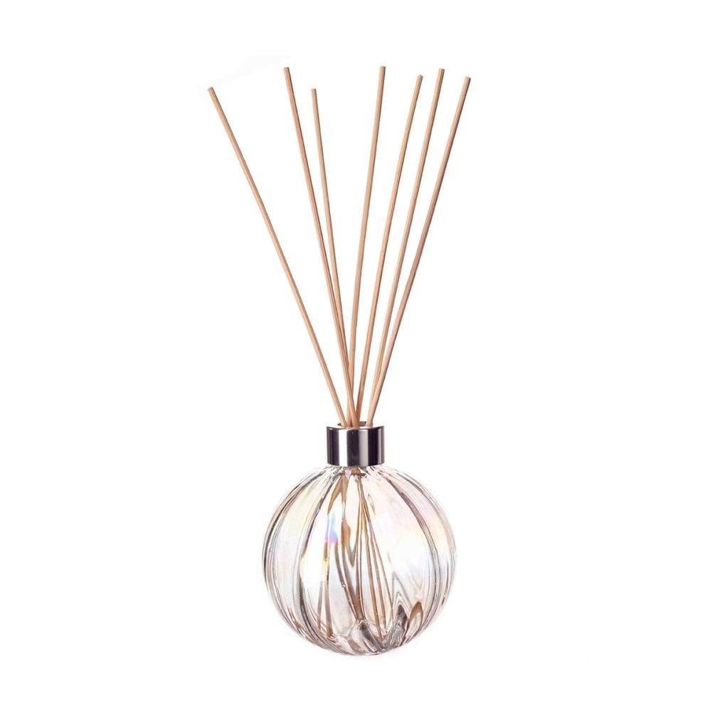 Amelia Art Glass Clear Pearlescent Glass Reed Diffuser Sphere Optic In