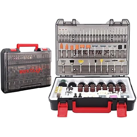 Werktough Rotary Tool Accessories Maxi Kit 372pcs All Round Versatile Accessories for Rotary Tool Working In Well Organized Deluxe Tool Case Cover