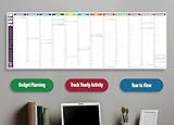 Giftinghouse 2026 Wall Planner Extra Wide (120 x 42 cm) | Full Year to View Calendar UK | Colour Coded Month Design | Non-Laminated Uncoated Paper | Includes Rolled Tube & 6 Mount Stickers - Image 7